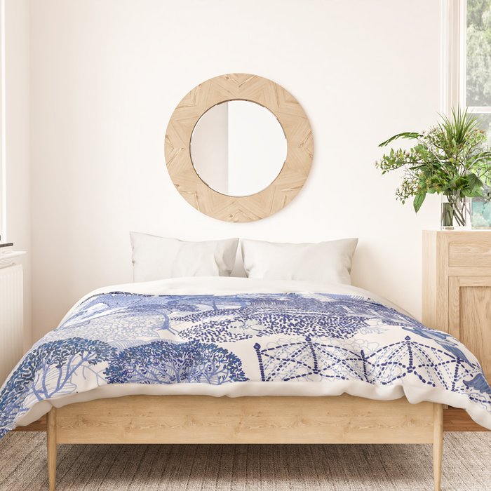 Blue Willow Godzilla Duvet Cover Gallery Image 3