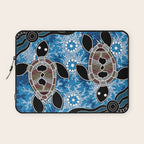 Authentic Aboriginal Art - Sea Turtles Laptop Sleeve Gallery Image 1