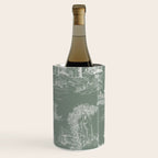 Toile de Jouy Vintage French Pastoral Sage Green & White Wine Chiller Gallery Image 2