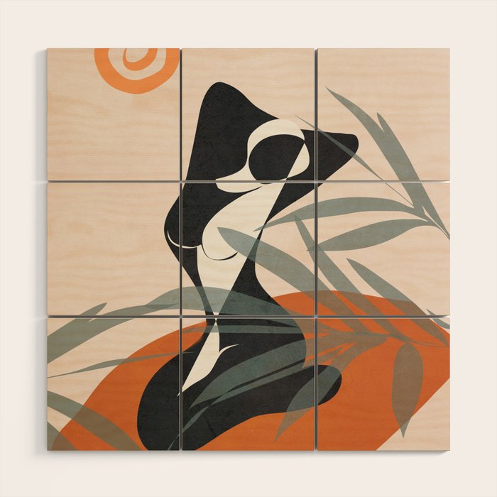 Abstract Female Figure 21 Wood Wall Art Gallery Image 1