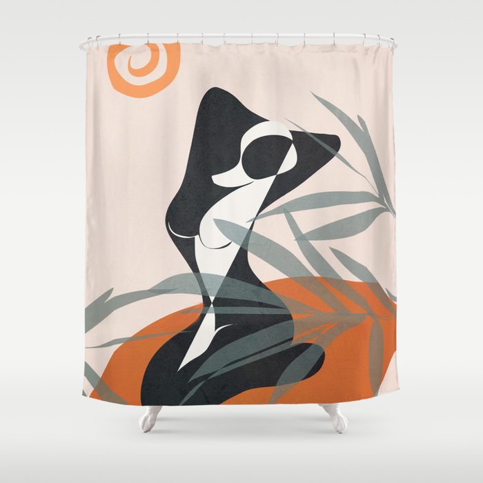 Abstract Female Figure 21 Shower Curtain Gallery Image 1
