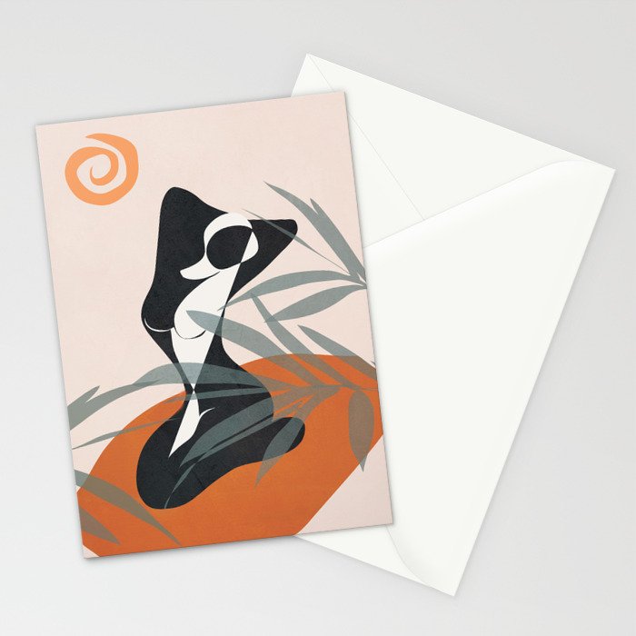 Abstract Female Figure 21 Stationery Card Gallery Image 2