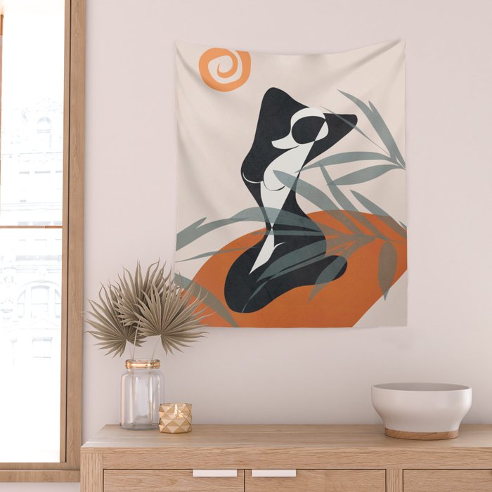 Abstract Female Figure 21 Wall Tapestry Gallery Image 2