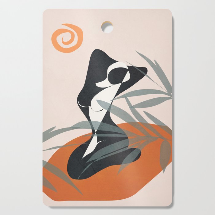 Abstract Female Figure 21 Cutting Board Gallery Image 1