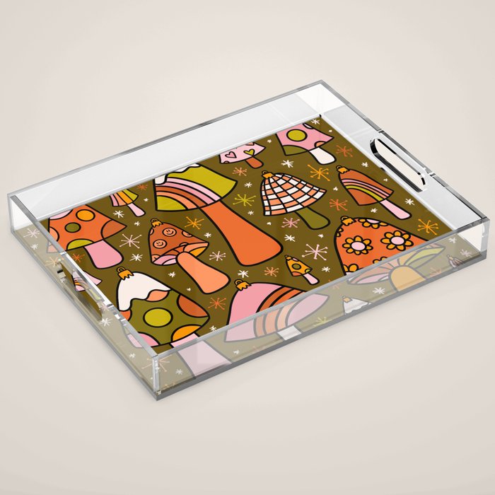 Mushroom Ornaments Acrylic Tray Gallery Image 1