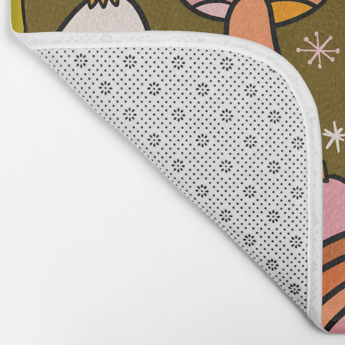 Mushroom Ornaments Bath Mat Gallery Image 2