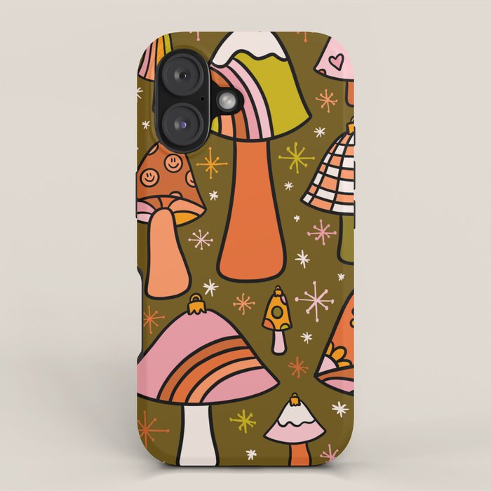 Mushroom Ornaments iPhone Case Gallery Image 1