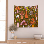 Mushroom Ornaments Wall Tapestry Gallery Image 2