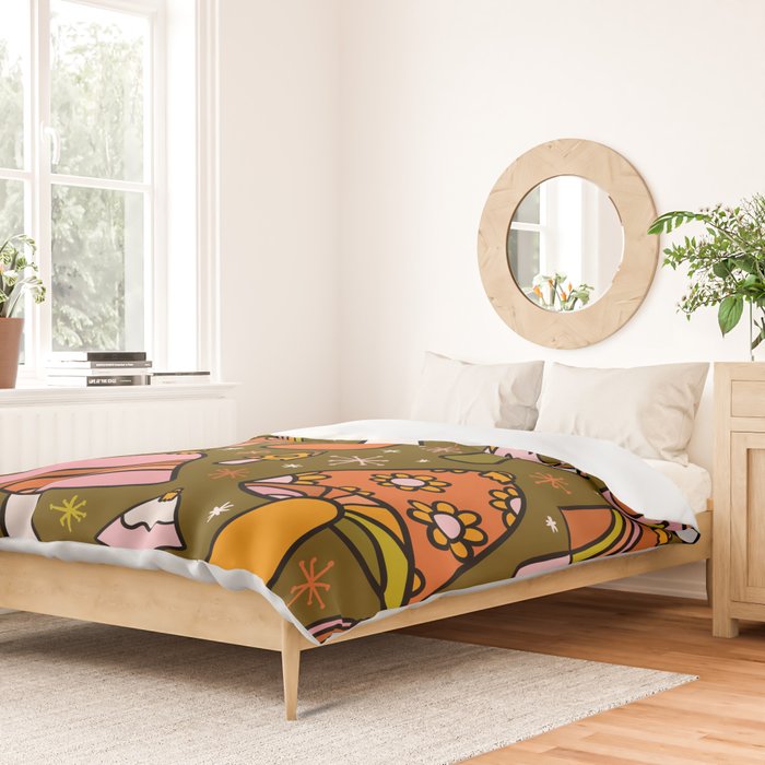 Mushroom Ornaments Duvet Cover Gallery Image 2