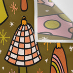 Mushroom Ornaments Wall Tapestry Gallery Image 3