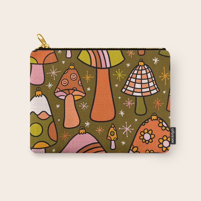 Mushroom Ornaments Carry All Pouch Gallery Image 1