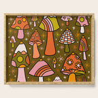 Mushroom Ornaments Serving Tray Gallery Image 1