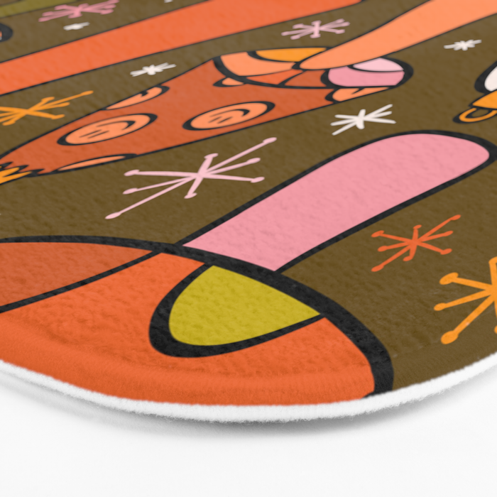 Mushroom Ornaments Bath Mat Gallery Image 3
