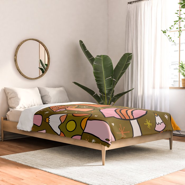 Mushroom Ornaments Comforter Gallery Image 2