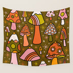 Mushroom Ornaments Wall Tapestry Gallery Image 4