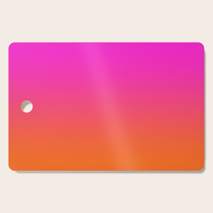 Hot Magenta Pink and Orange Trendy Ombre Cutting Board Gallery Image 1