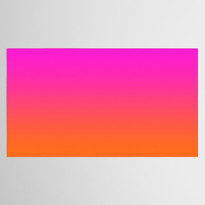 Hot Magenta Pink and Orange Trendy Ombre Tablecloth Gallery Image 2