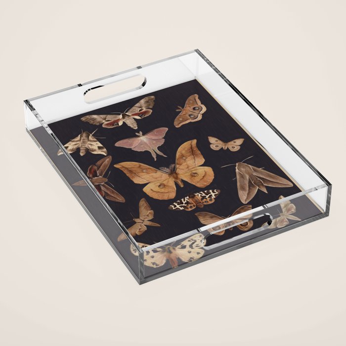 Night butterflies 2 Acrylic Tray Gallery Image 1