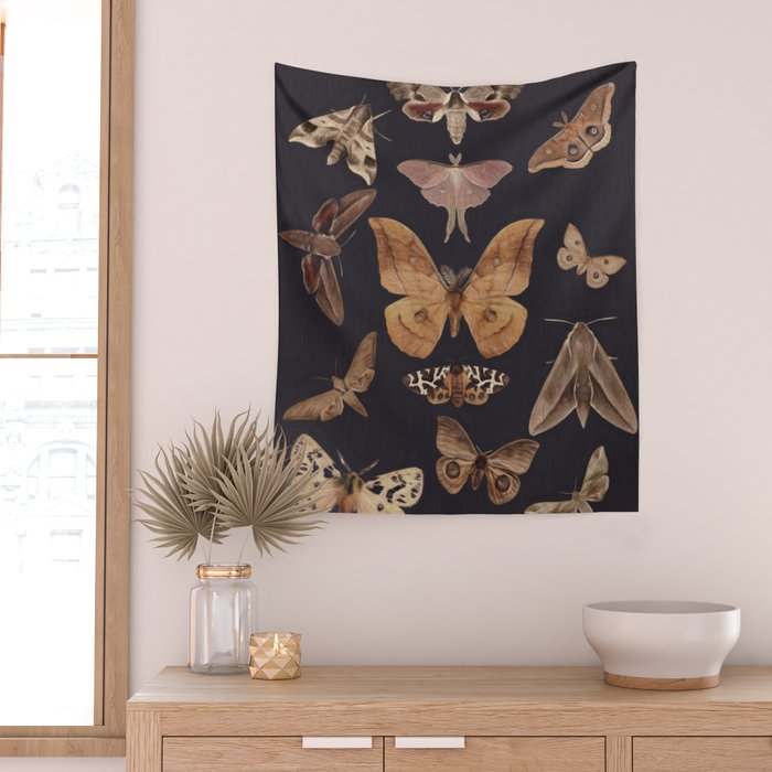 Night butterflies 2 Wall Tapestry Gallery Image 2