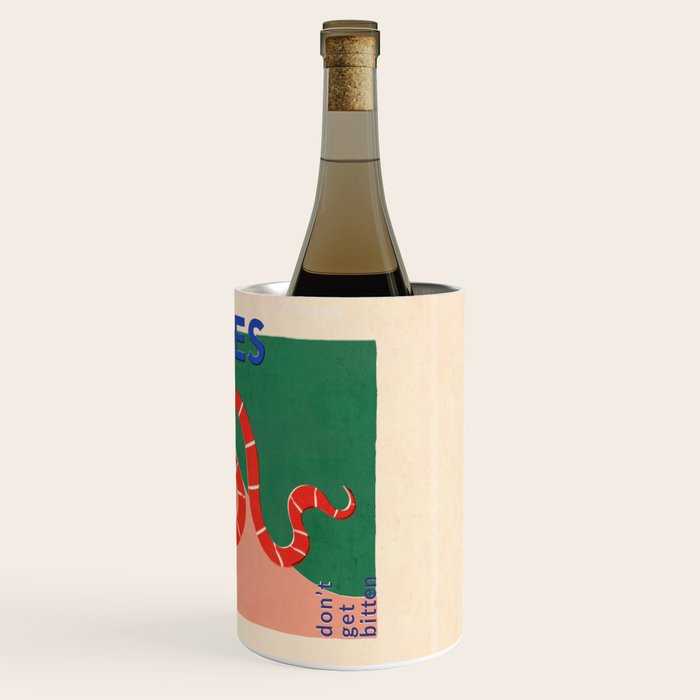 Vintage Snake, Retro Illustration And Typography  Wine Chiller Gallery Image 3