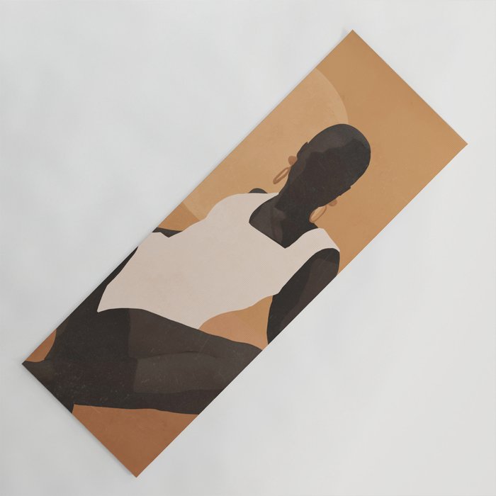 Minimal Abstract Art Sunset Girl 4 Yoga Mat Gallery Image 1