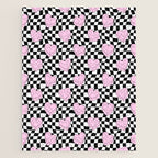 Pink love heart candy checkered pattern Jigsaw Puzzle Gallery Image 1