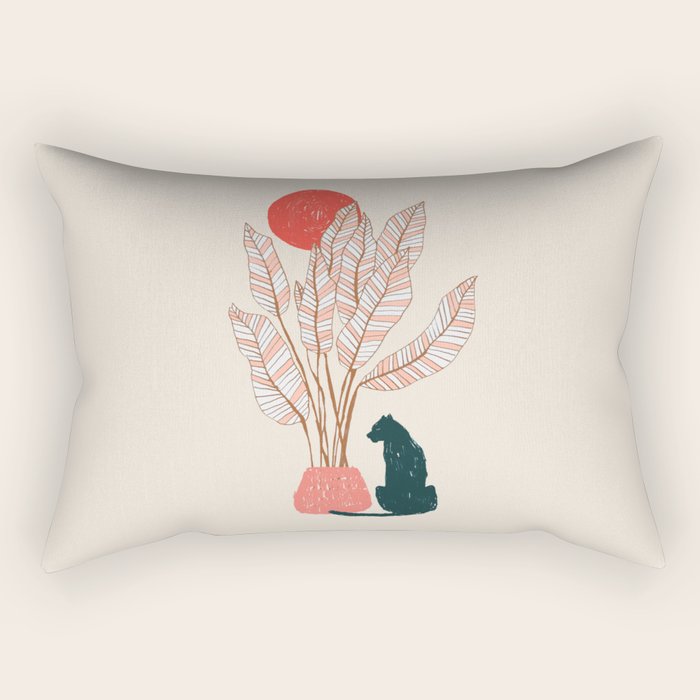 Summer panther Rectangular Pillow Gallery Image 2