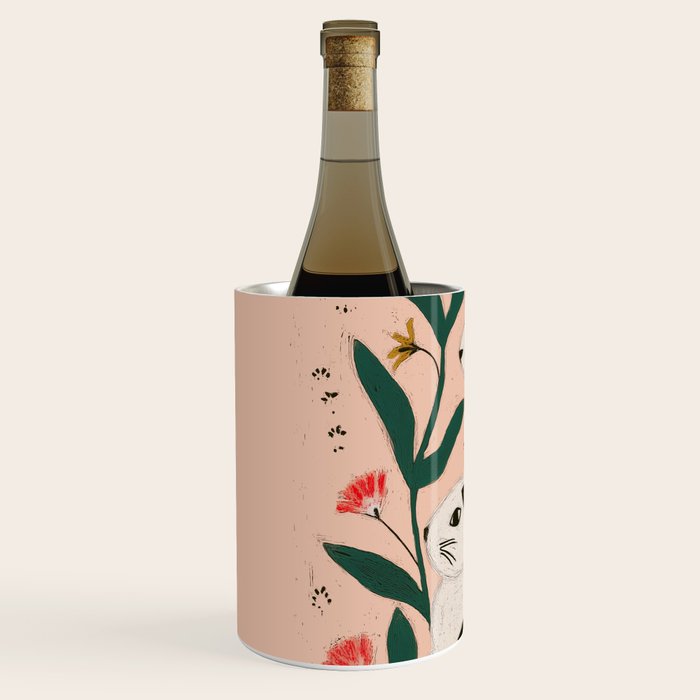 Hares Among Flowers Wine Chiller Gallery Image 2