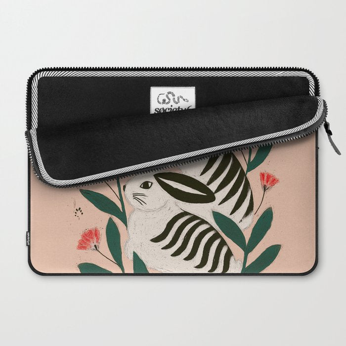 Hares Among Flowers Laptop Sleeve Gallery Image 2