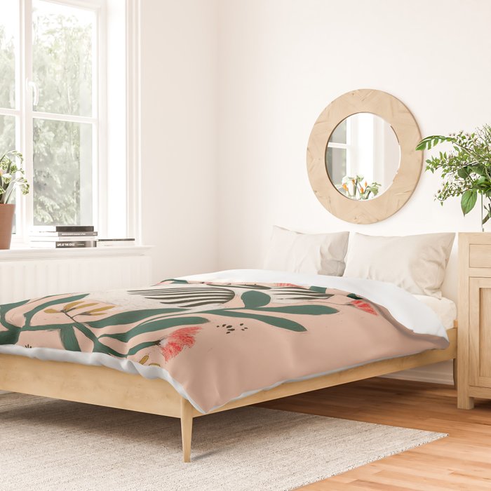 Hares Among Flowers Duvet Cover Gallery Image 2