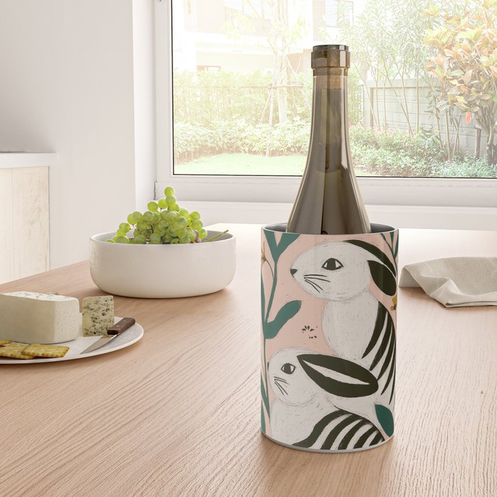Hares Among Flowers Wine Chiller Gallery Image 4