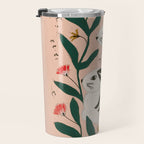 Hares Among Flowers Travel Mug Gallery Image 3