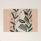 Hares Among Flowers Welcome Mat Gallery Image 1