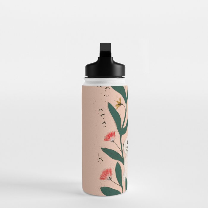 Hares Among Flowers Water Bottle Gallery Image 3