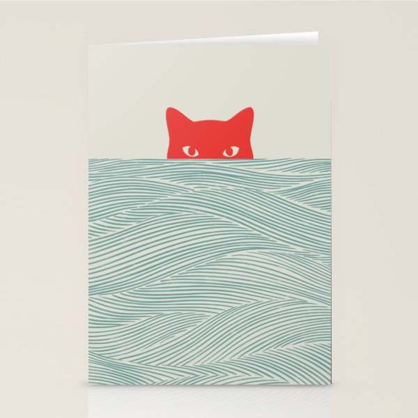 Cat Landscape 180: Sunrise Cat Stationery Card Gallery Image 2