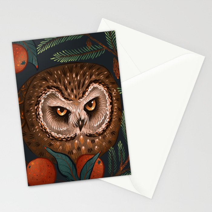 Rockefeller Owl Stationery Card Gallery Image 2