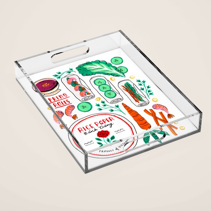 Vietnamese Spring Rolls Acrylic Tray Gallery Image 1