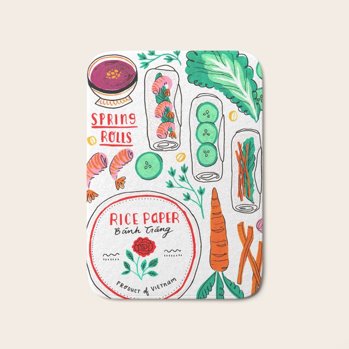 Vietnamese Spring Rolls Bath Mat Gallery Image 1