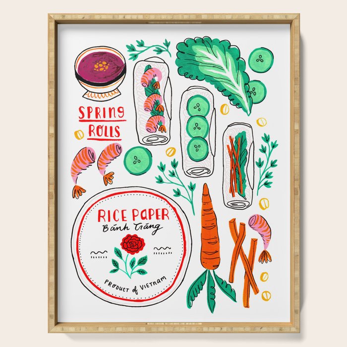 Vietnamese Spring Rolls Serving Tray Gallery Image 1