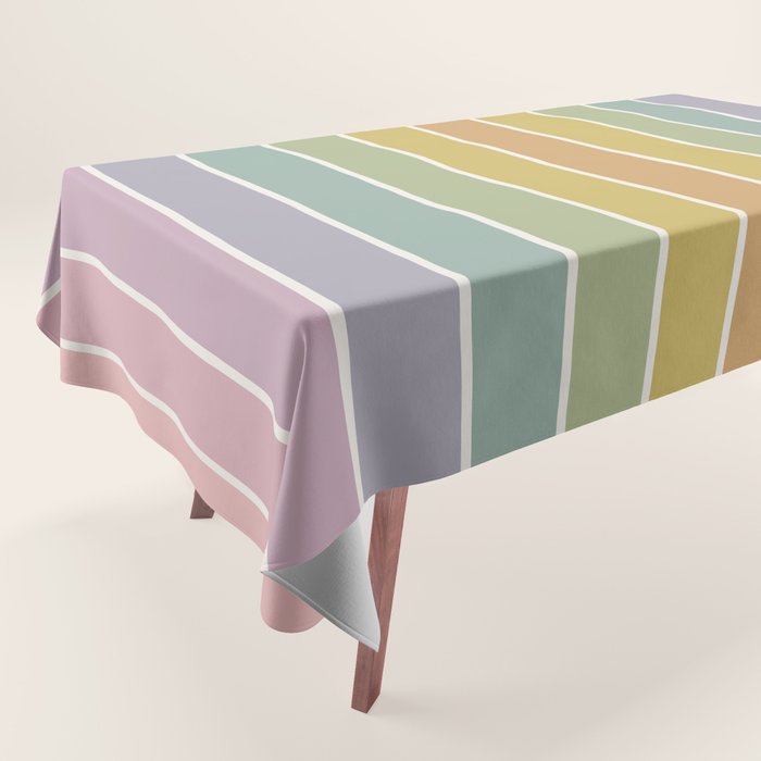 Gradient Arch XXI Tropical Mid Century Modern Rainbow Tablecloth Gallery Image 1