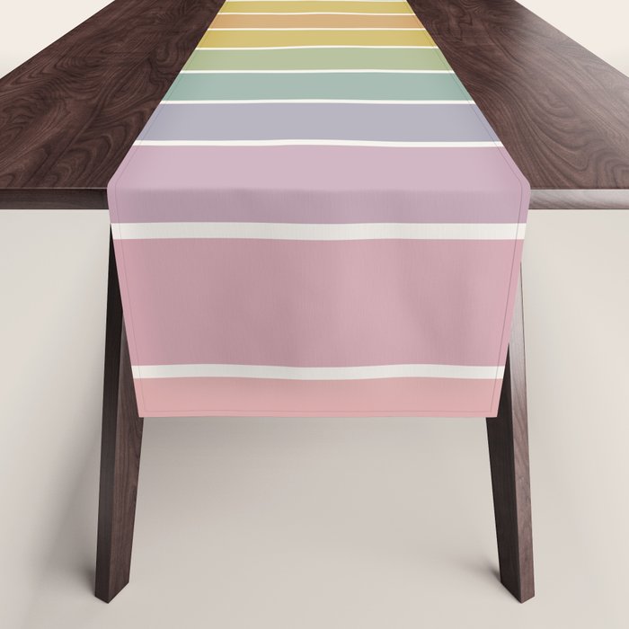 Gradient Arch XXI Tropical Mid Century Modern Rainbow Table Runner Gallery Image 1