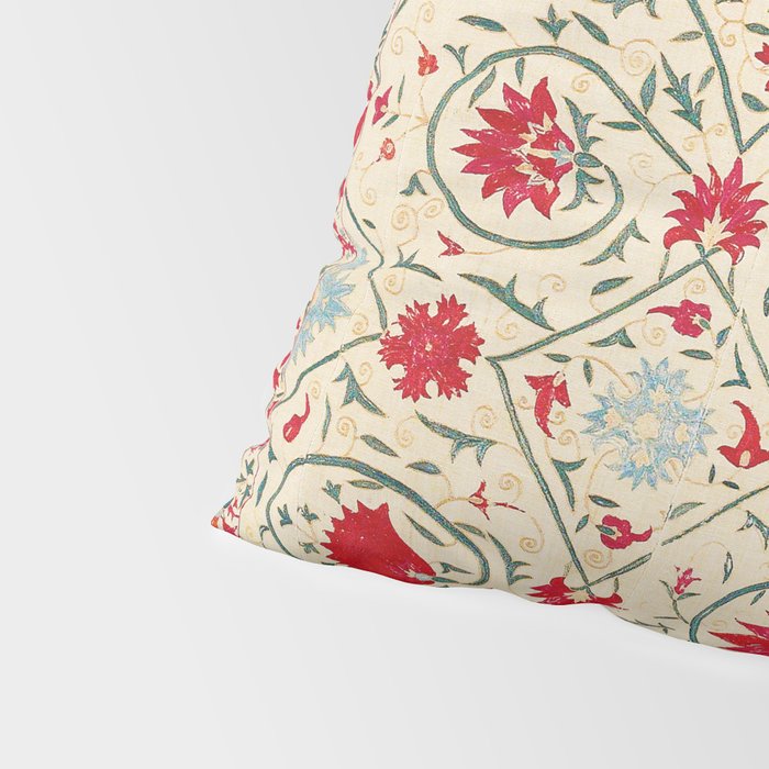 Nurata Suzani Uzbekistan Embroidery Print Pillow Sham Gallery Image 4