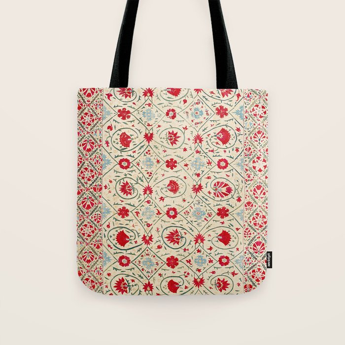 Nurata Suzani Uzbekistan Embroidery Print Tote Bag Gallery Image 1