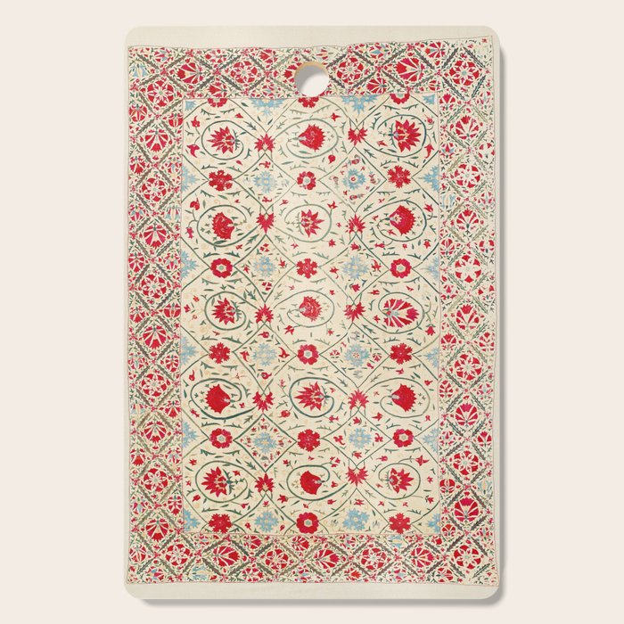 Nurata Suzani Uzbekistan Embroidery Print Cutting Board Gallery Image 1