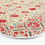 Nurata Suzani Uzbekistan Embroidery Print Bath Mat Gallery Image 3