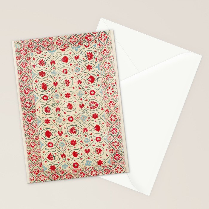 Nurata Suzani Uzbekistan Embroidery Print Stationery Card Gallery Image 2
