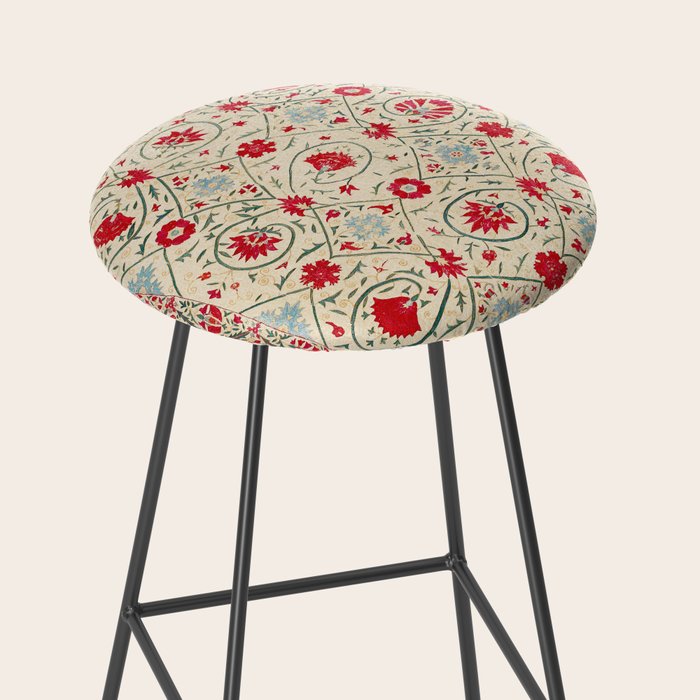 Nurata Suzani Uzbekistan Embroidery Print Stool Gallery Image 2