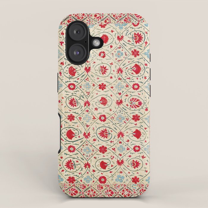 Nurata Suzani Uzbekistan Embroidery Print iPhone Case Gallery Image 1