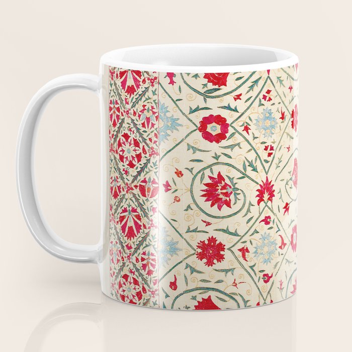Nurata Suzani Uzbekistan Embroidery Print Coffee Mug Gallery Image 3