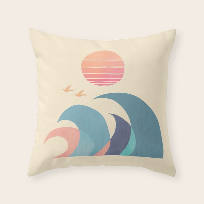 Ocean call Throw Pillow Gallery Image 6